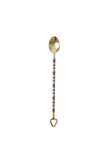 Creative Co-Op Stainless Steel Striped Cocktail Spoon