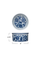 Creative Co-Op Blue & White Pet Bowl Small