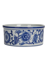 Creative Co-Op Blue & White Pet Bowl Large