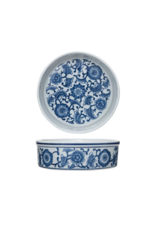 Creative Co-Op Blue & White Pet Bowl Large