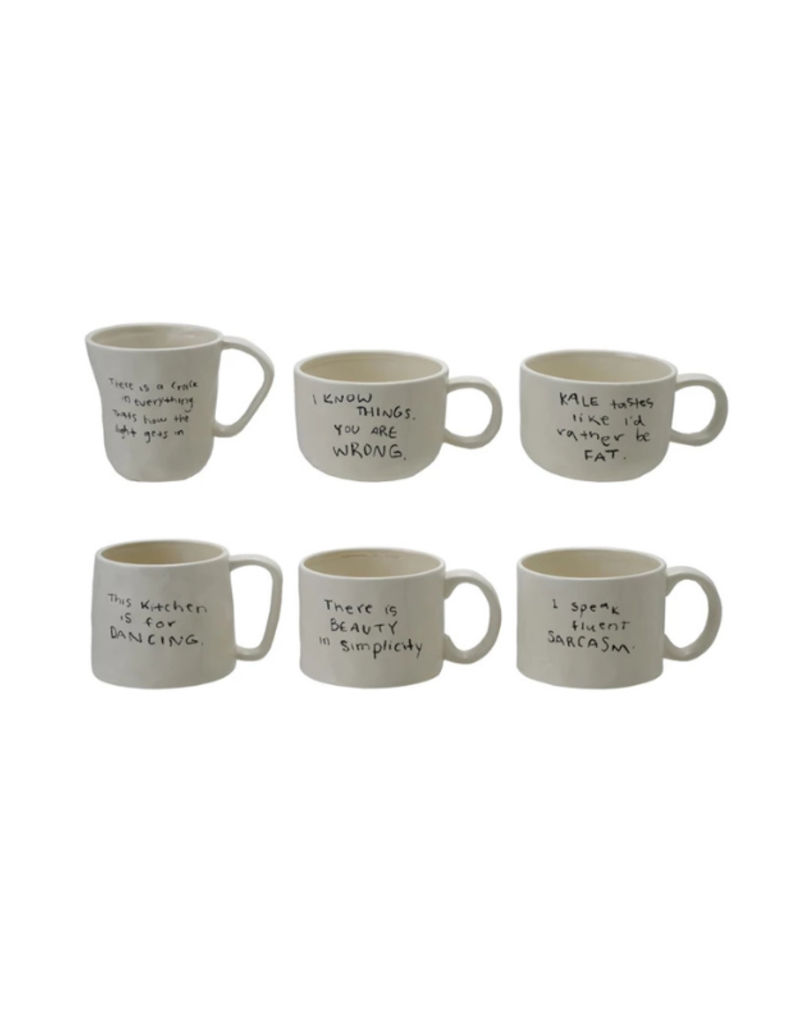 Creative Co-Op Funny Handwritten Mug