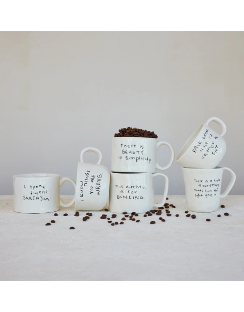 Creative Co-Op Funny Handwritten Mug