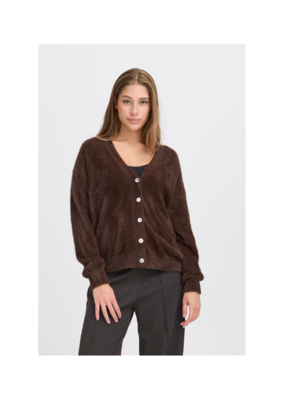 ICHI Brula Cardigan in Coffee Bean by ICHI
