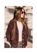 ICHI Brula Cardigan in Coffee Bean by ICHI