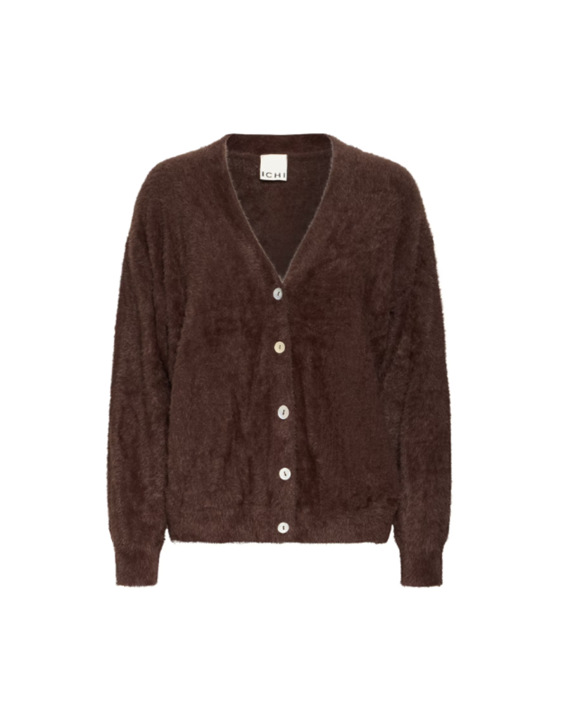 ICHI Brula Cardigan in Coffee Bean by ICHI