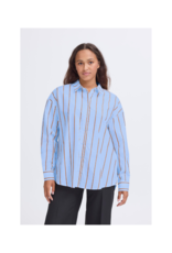 ICHI Sadia Button Shirt in Blue Yonder by ICHI