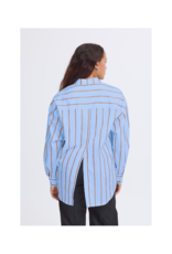 ICHI Sadia Button Shirt in Blue Yonder by ICHI