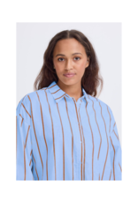 ICHI Sadia Button Shirt in Blue Yonder by ICHI