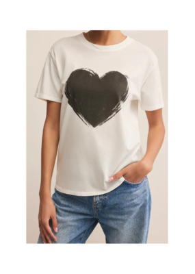 Z Supply Love Boyfriend Tee in Sea Salt by Z Supply