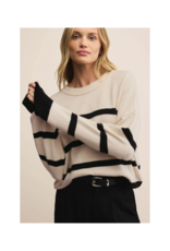 Z Supply Jordane Striped Sweater in Light Oatmeal Heather by Z Supply