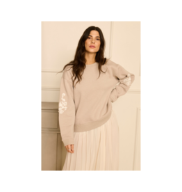 Cream Hella Sweater in String Melange by Cream