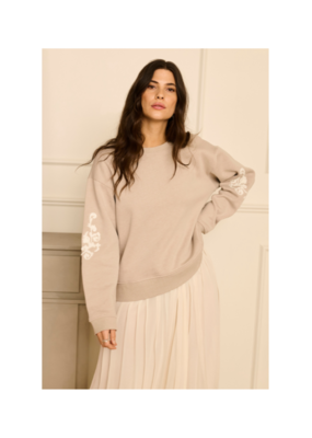 Cream Hella Sweater in String Melange by Cream