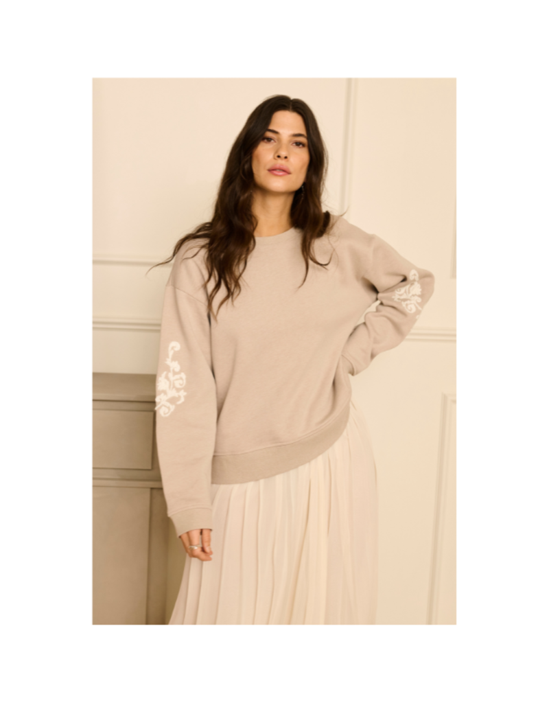 Cream Hella Sweater in String Melange by Cream