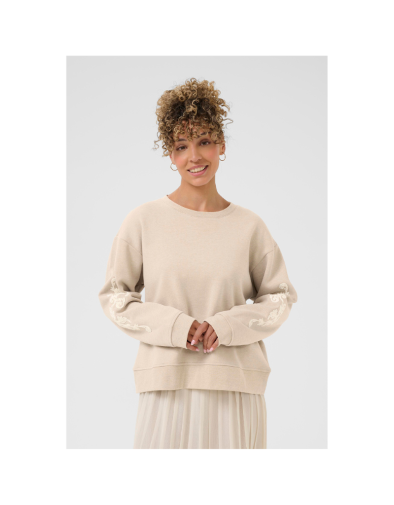 Cream Hella Sweater in String Melange by Cream