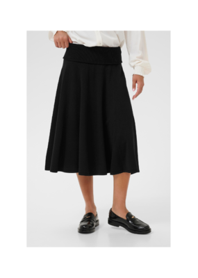 Cream Villea Knit Skirt in Pitch Black by Cream