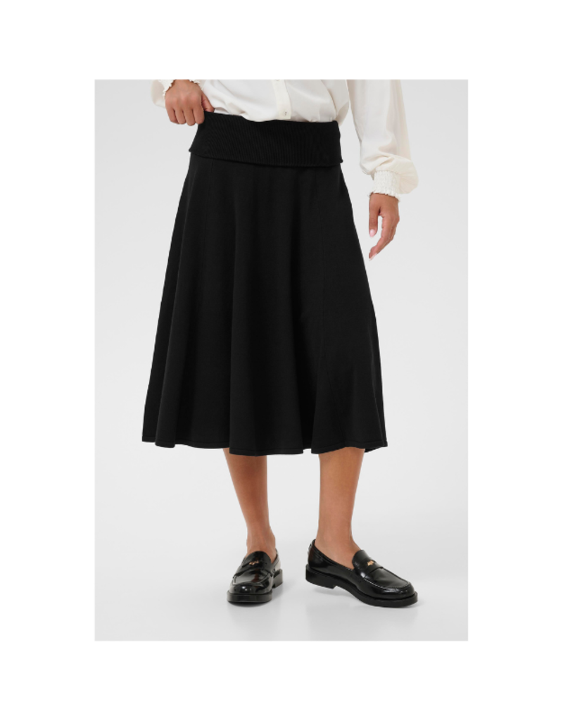 Cream Villea Knit Skirt in Pitch Black by Cream