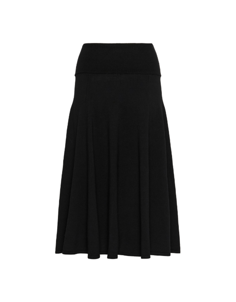 Cream Villea Knit Skirt in Pitch Black by Cream