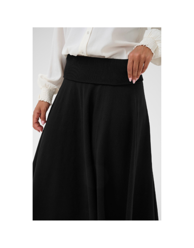 Cream Villea Knit Skirt in Pitch Black by Cream