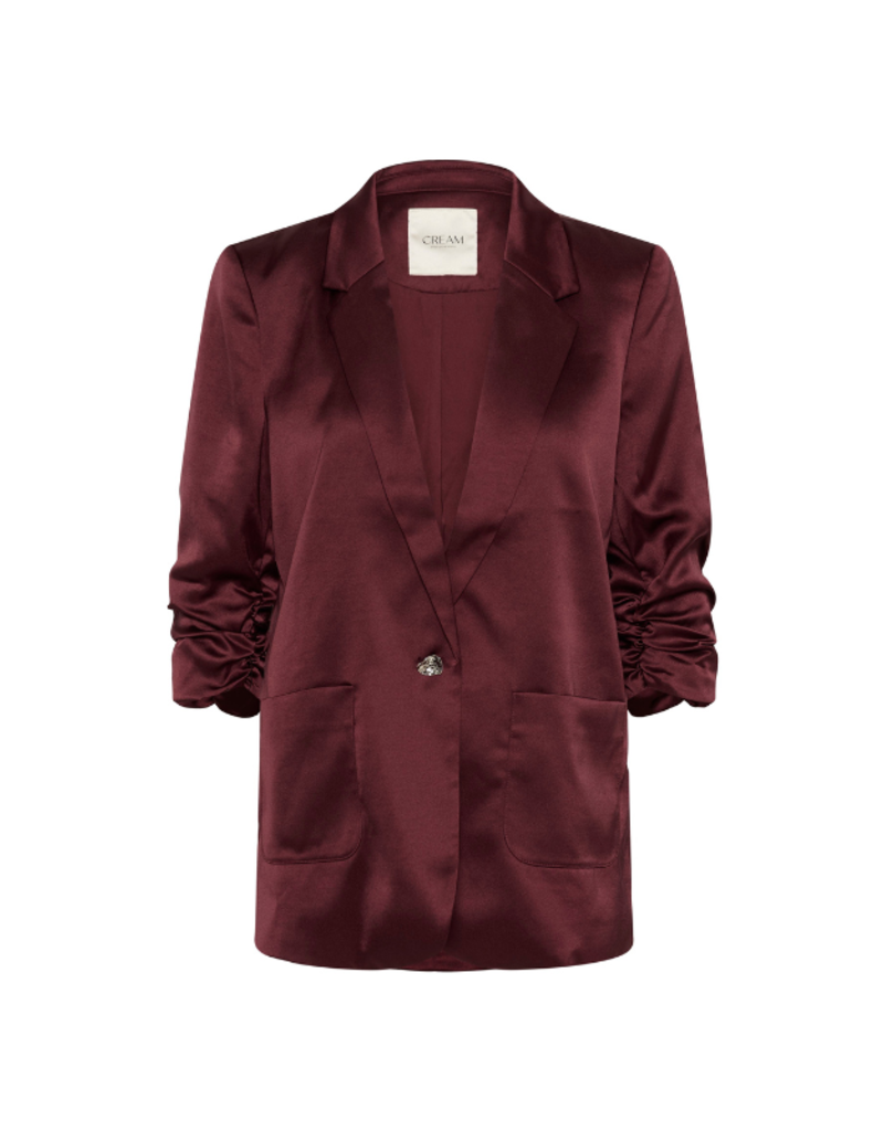 Cream Cocamia Sateen Blazer in Zinfandel by Cream