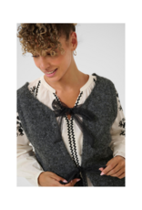 Cream Bulp Knit Vest in Dark Grey Melange by Cream