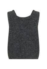 Cream Bulp Knit Vest in Dark Grey Melange by Cream