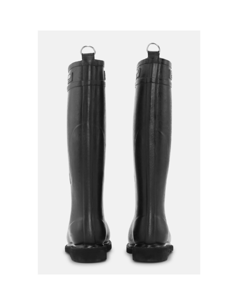 Ilse Jacobsen Tall Rubber Lace-Up Rainboots in Black by Ilse Jacobsen