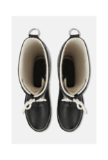 Ilse Jacobsen Tall Rubber Lace-Up Rainboots in Black by Ilse Jacobsen