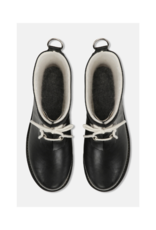 Ilse Jacobsen Short Rubber Lace-Up Rainboots in Black by Ilse Jacobsen