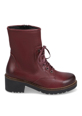 Bueno Nichola High-Calf Lace-up Boot in Merlot by Bueno