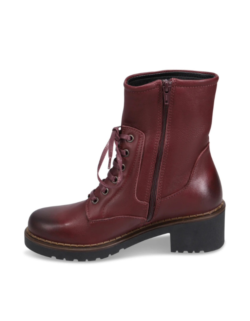 Bueno Nichola High-Calf Lace-up Boot in Merlot by Bueno