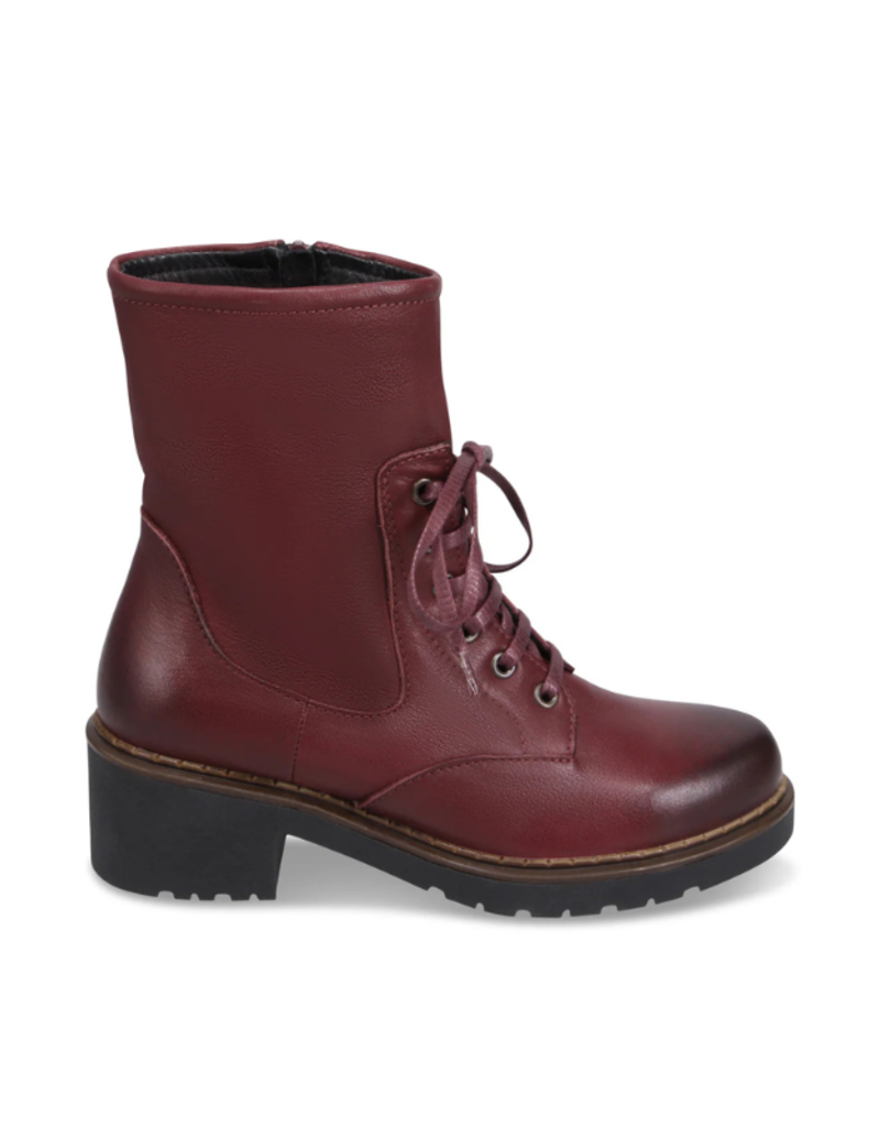 Bueno Nichola High-Calf Lace-up Boot in Merlot by Bueno
