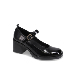 Bueno Reese Maryjane Heels in Black Patent Leather by Bueno