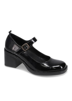 Bueno Reese Maryjane Heels in Black Patent Leather by Bueno