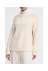b.young Omanta Halfzip Sweater in Birch Melange by b.young