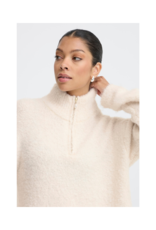 b.young Omanta Halfzip Sweater in Birch Melange by b.young