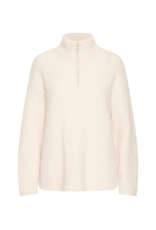 b.young Omanta Halfzip Sweater in Birch Melange by b.young