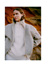b.young Omanta Halfzip Sweater in Birch Melange by b.young