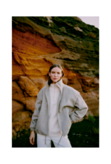 b.young Omanta Halfzip Sweater in Birch Melange by b.young