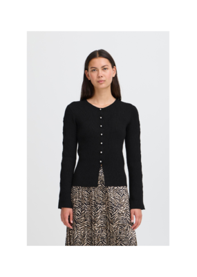 ICHI Dollis Cardigan in Black by ICHI