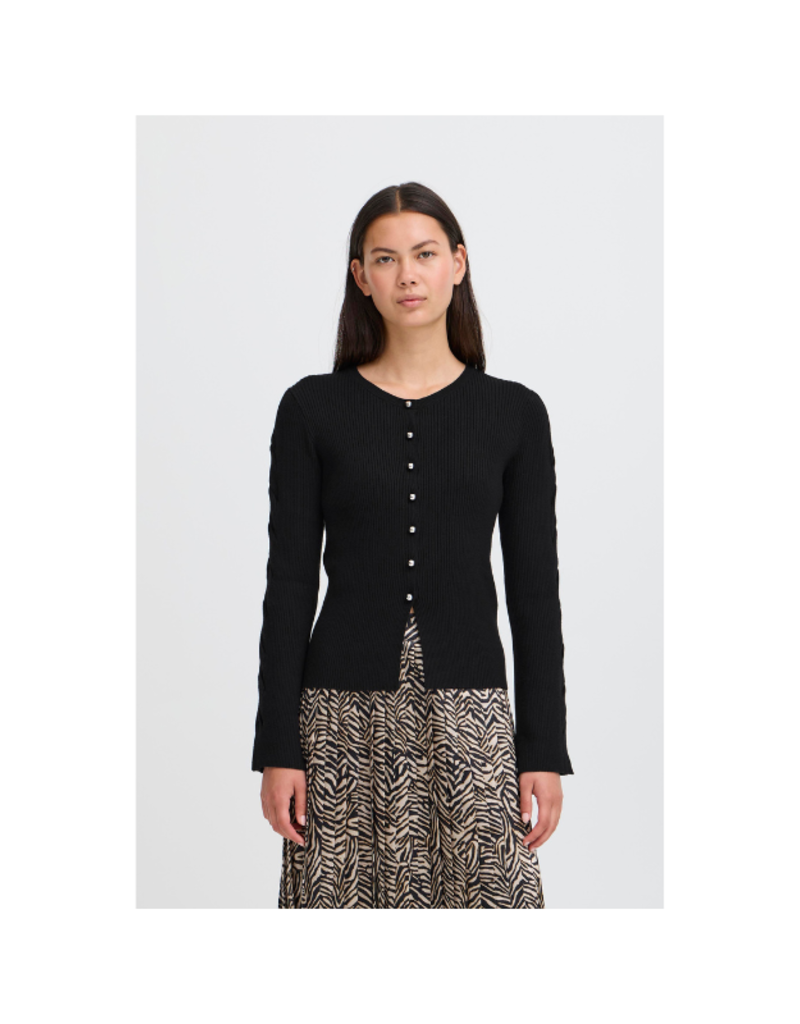 ICHI Dollis Cardigan in Black by ICHI