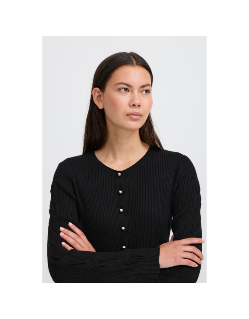 ICHI Dollis Cardigan in Black by ICHI