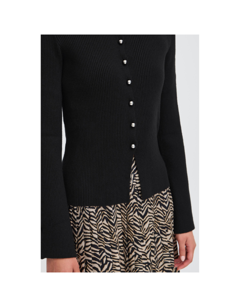 ICHI Dollis Cardigan in Black by ICHI