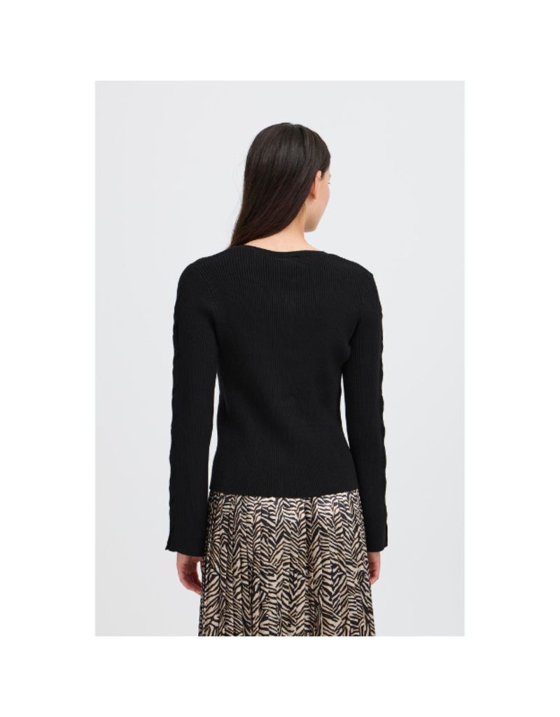 ICHI Dollis Cardigan in Black by ICHI
