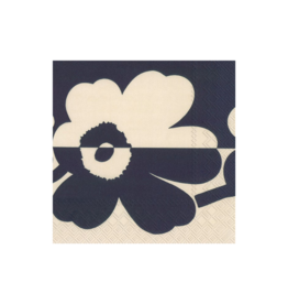 SUUR UNIKKO Linen Blue Marimekko Cocktail Napkins