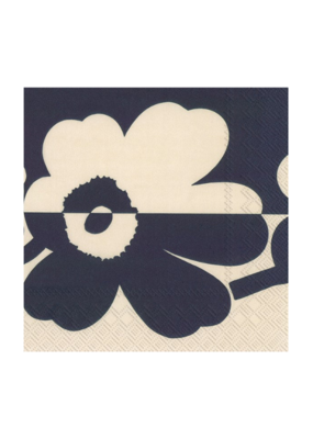SUUR UNIKKO Linen Blue Marimekko Cocktail Napkins