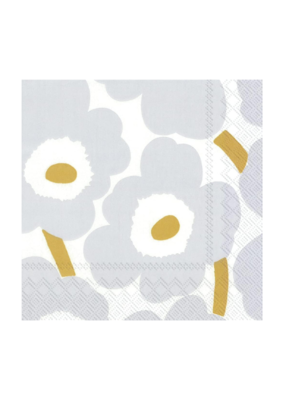 UNIKKO White Silver Cocktail Napkins