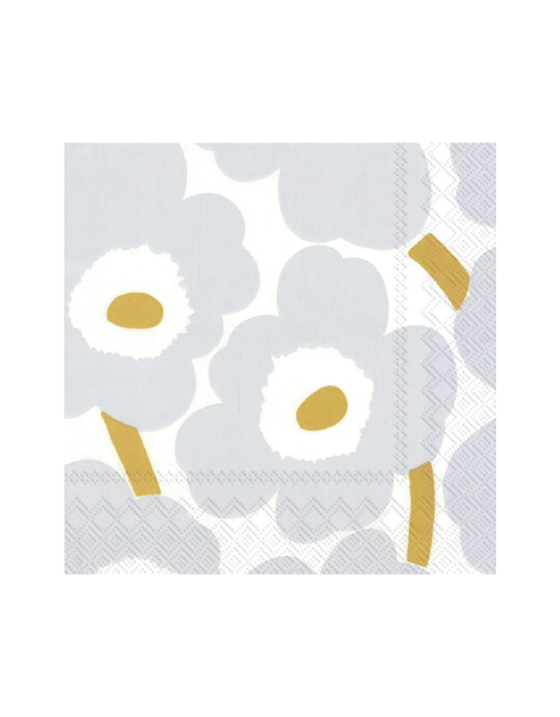 UNIKKO White Silver Cocktail Napkins