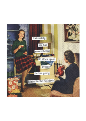Prozac Christmas Cocktail Napkins