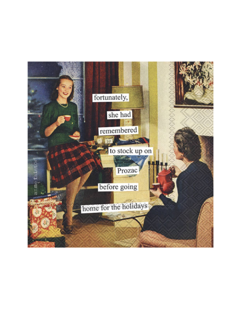 Prozac Christmas Cocktail Napkins