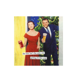 Getting Lit Christmas Cocktail Napkins